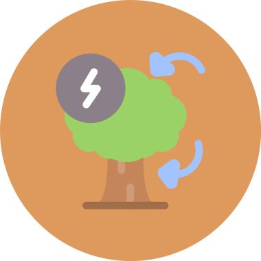 Bir ağaç simgesinin vektör illüstrasyonu