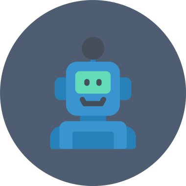 Vektör illüstrasyon simgesi, robot baş vektörü
