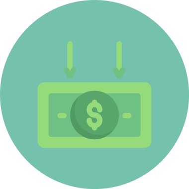 Nakit Dolar para simgesi düz stil