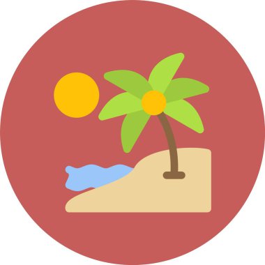 Plaj simge vektör çizim