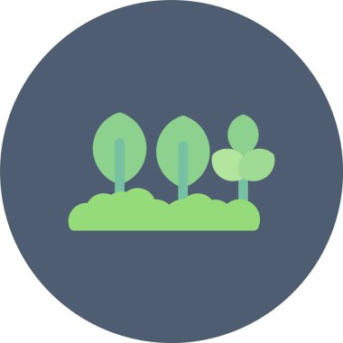 Bir daire vektör sembol içinde eşsiz bitki