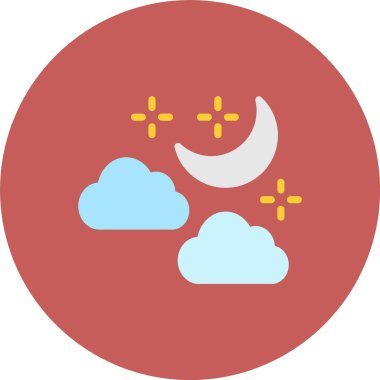 Ay ikonu vektör illüstrasyonu