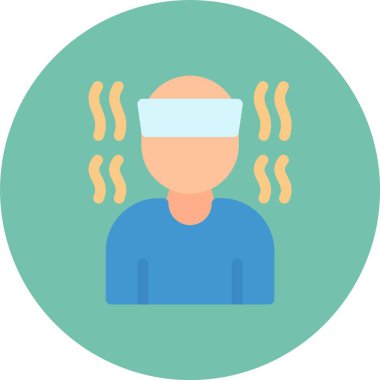 humma vektörü düz renk simgesi