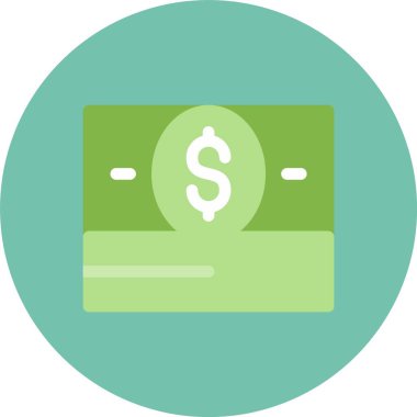 Dolar vektörü düz renk simgesi