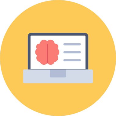 dizüstü bilgisayar düz simgesi, vektör illüstrasyonu