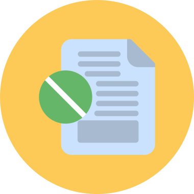 Dosya Düz Çember Vektör Simgesi Tasarımı