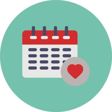 Takvim Düz Vektör Simgesi