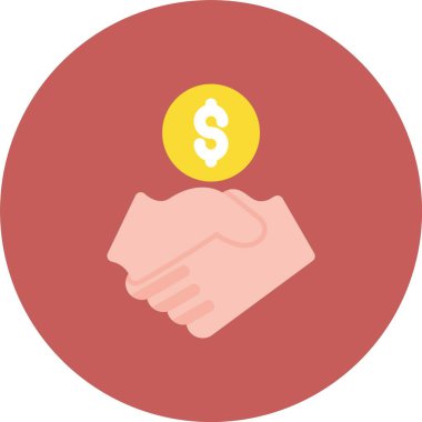 Tokalaşma düz daire simgesi dekoru