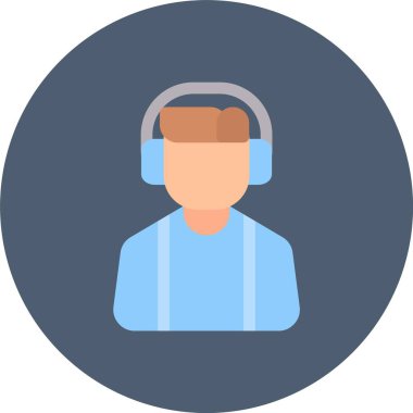 kulaklık düz vektör simgesi