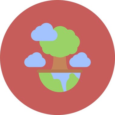 Toprak. Web simgesi basit illüstrasyon