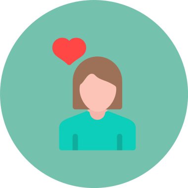 kalp düz vektör simgesi