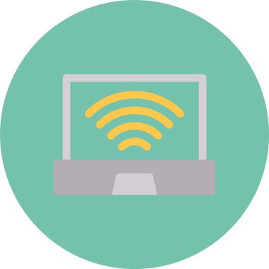 Kablosuz. Web simgesi basit illüstrasyon