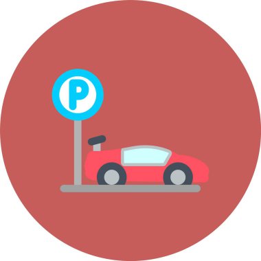 park düz daire simgesi dekoru