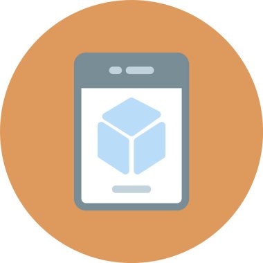 Benzersiz küp vektör çizgisi simgesi