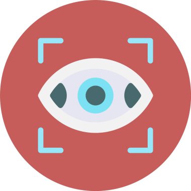 Göz. Web simgesi basit illüstrasyon