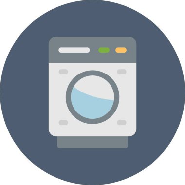 Benzersiz çamaşır makinesi vektör simgesi