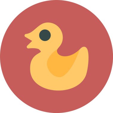 Ördek düz vektör simgesi