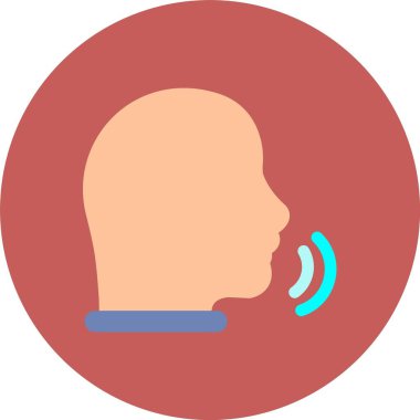 Kulak. Web simgesi basit illüstrasyon