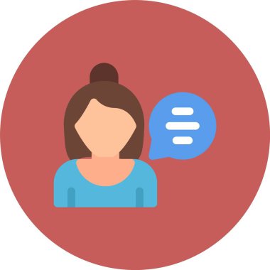 Konuş. Web simgesi basit illüstrasyon