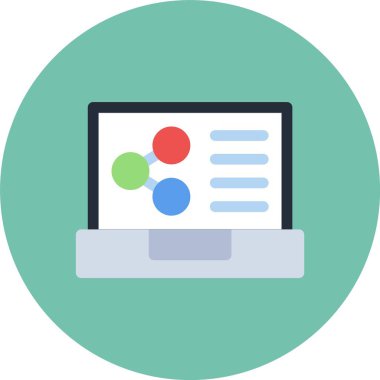 Geliştirme için web düz simgesi, vektör illüstrasyonu