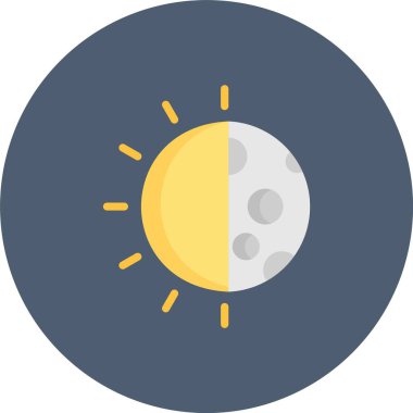 Ay. Web simgesi basit illüstrasyon