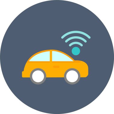 araba wifi vektör dairesi deseni