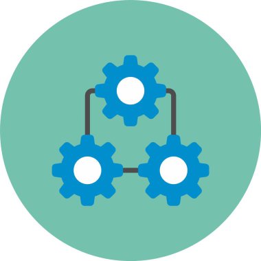 Teçhizat Web simgesi basit bir illüstrasyon. dişli simgesi