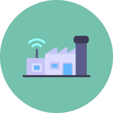 Bina düz simge vektör çizim