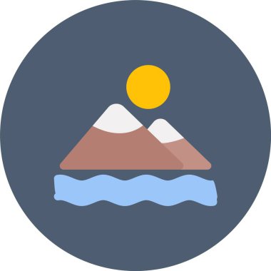 vektör dağ simgesi illüstrasyonu