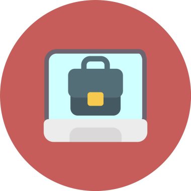 iş dizüstü bilgisayarı vektör simgesi