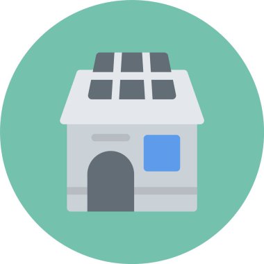 Bina. Web simgesi basit illüstrasyon