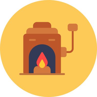 Fırın. Web simgesi basit illüstrasyon