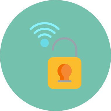 Wifi Düz Vektör Simgesi Tasarımı