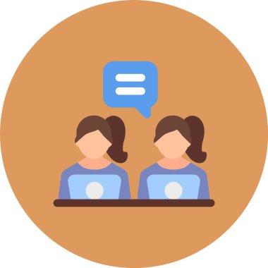 Sohbet simgesi vektör illüstrasyonu