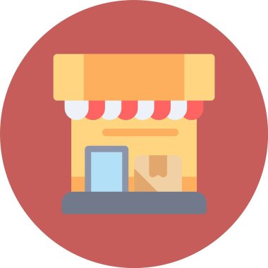 Dükkan. Web simgesi basit illüstrasyon