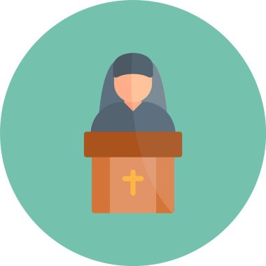 Kiliseye. Web simgesi basit illüstrasyon