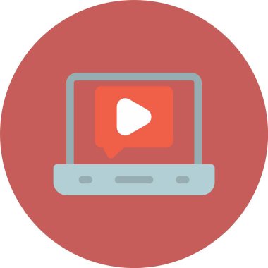 Video oynatıcı ikon vektör illüstrasyonu