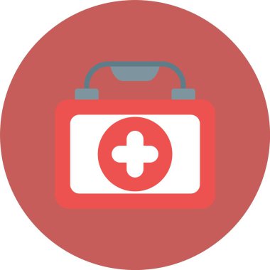 tıbbi vektör dairesi düz simge tasarımı