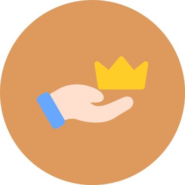 Crown vektör illüstrasyonuyla el