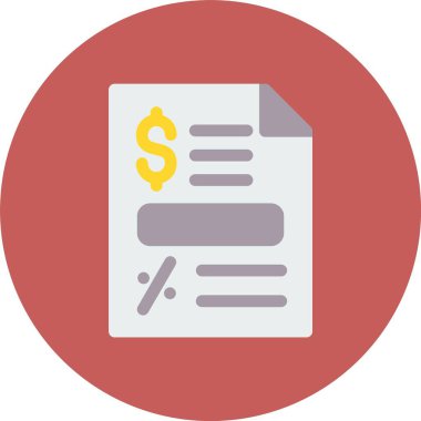 işletme finans düz simgesi, düz renk illüstrasyonu