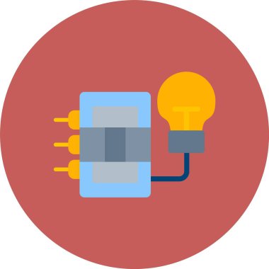 elektrik ışık simgesi vektör illüstrasyonu