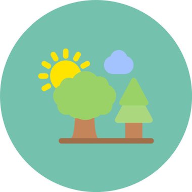 Ağaç. Web simgesi basit illüstrasyon