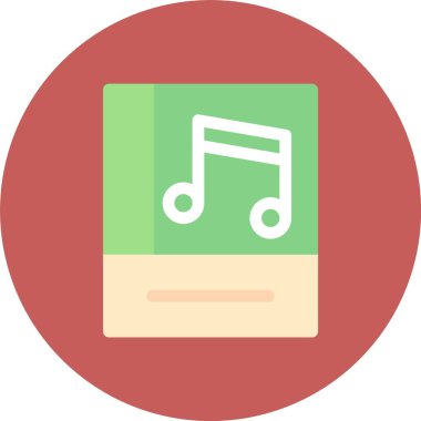 müzik düz vektör simgesi