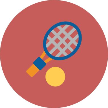 Tenis. Web simgesi basit illüstrasyon