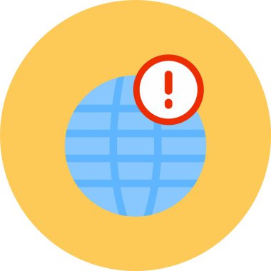 dünya ve konum çember simgesi, vektör illüstrasyonu