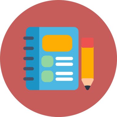 Kalem ve kağıt vektör simgesi