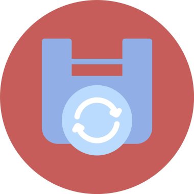 Çanta simgesinin vektör illüstrasyonu