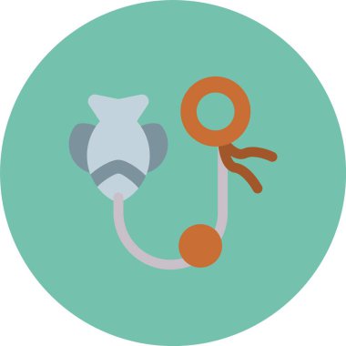 Stetoskop ikonu vektör illüstrasyon tasarımı