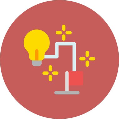 ampul simgesi, vektör illüstrasyonu