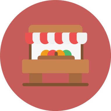 Alışveriş sepeti ikonu vektör illüstrasyonu